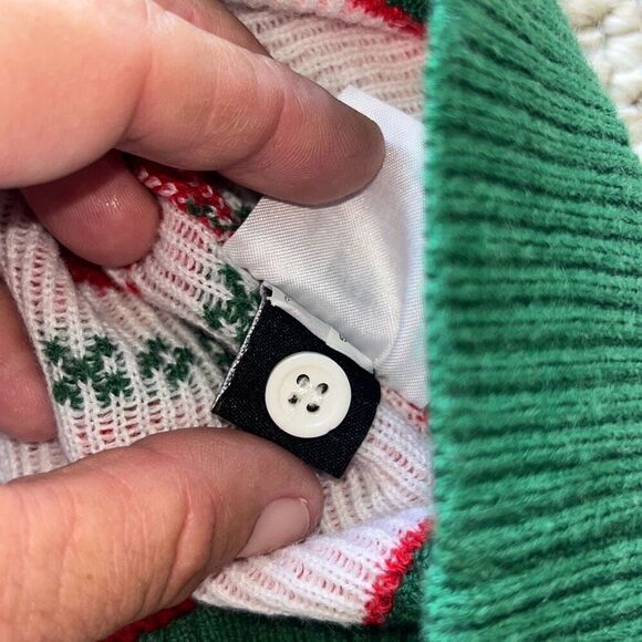 ELF The Movie Men's Cotton Headed Ninny Muggins Button-Down Ugly Christmas Sweat - Picture 10 of 11